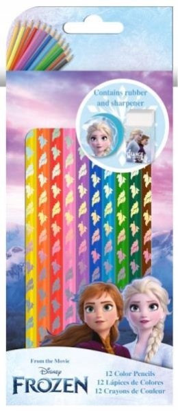 FROZEN colored pencils 12pcs. Eraser KIDS EUROSWAN WD21836 pencil sharpener