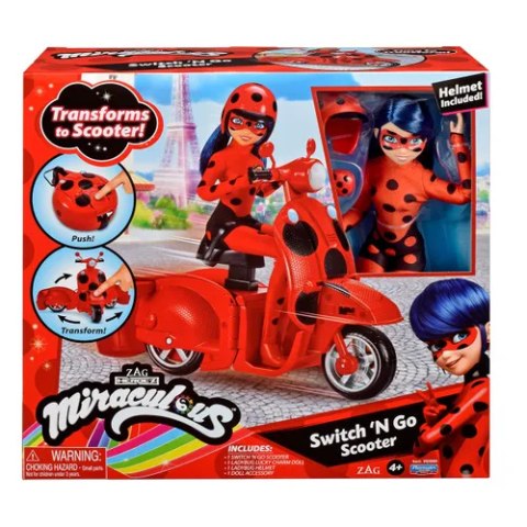 MIRACULOUS Skuter Lucky Charm Lalka Biedronka PLAYMATES 50668 MIRACULOUS Skuter Lucky Charm Lalka Biedronka PLAYMATES 50668