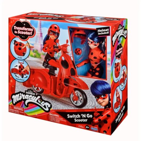 MIRACULOUS Skuter Lucky Charm Lalka Biedronka PLAYMATES 50668 MIRACULOUS Skuter Lucky Charm Lalka Biedronka PLAYMATES 50668