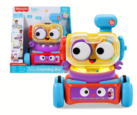 Uczący Przyjaciel Robot 4 w 1 Educkacyjna zabawka w polskiej wersji językowej FISHER PRICE HCK41