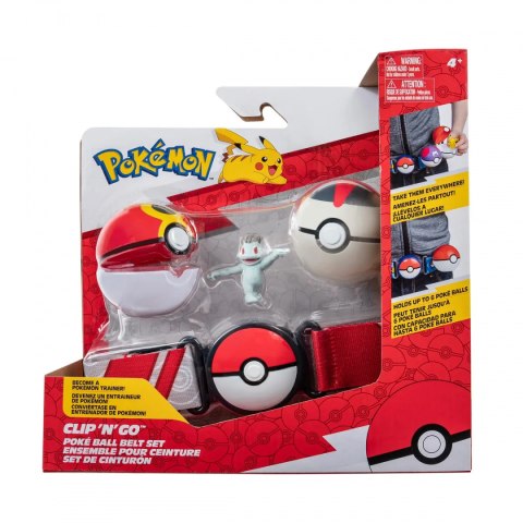POKEMON Figurka Clip n Go Poke Ball Pas Repeat Ball, Timer Ball i Machop Seria 10 JAZWARES PKW2717 POKEMON Figurka Clip n Go Poke Ball Pas Repeat Ball, Timer Ball i Machop Seria 10 JAZWARES PKW2717