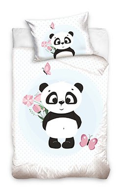 Pościel kpl. BABY PANDA 100x135 + 40x60 bawełna CARBOTEX BABY226008