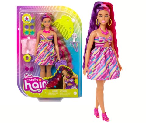 BARBIE Lalka Totally Hair KWIATY z długimi włosami MATTEL HCM89