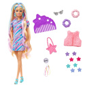 BARBIE Lalka Totally Hair GWIAZDKI z długimi włosami MATTEL HCM88