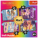 Puzzle 4w1 RAINBOW HIGH Modne laleczki TREFL 34614