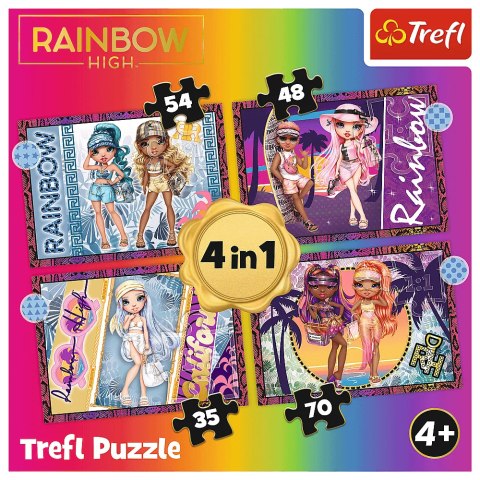 Puzzle 4w1 RAINBOW HIGH Modne laleczki TREFL 34614 Puzzle 4w1 RAINBOW HIGH Modne laleczki TREFL 34614