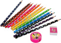 Pencil pencils MINNIE MOUSE 12pcs. Eraser Sharpener KIDS WD21724