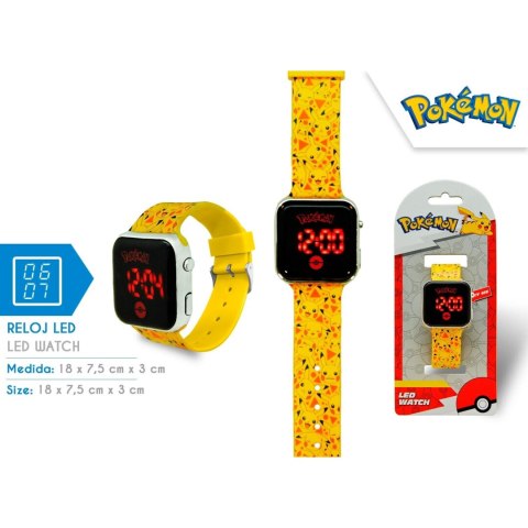Zegarek cyfrowy LED na rękę POKEMON z kalendarzem dla dzieci KIDS POK4320 Zegarek cyfrowy LED na rękę POKEMON z kalendarzem dla dzieci KIDS POK4320