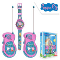 Zestaw Walkie Talkie ŚWINKA PEPPA 80m + Zegarek KIDS PP17047