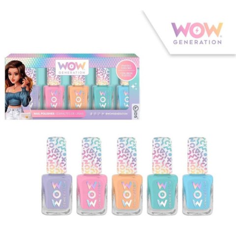 WOW Lakier do paznokci 5szt. Pastelowe 30ml dla dzieci KIDS WOW00018 WOW Lakier do paznokci 5szt. Pastelowe 30ml dla dzieci KIDS WOW00018