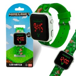 Zegarek cyfrowy LED na rękę MINECRAFT z kalendarzem dla dzieci KIDS MIN4129