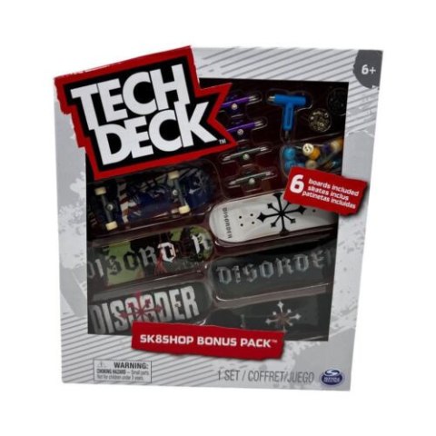 TECH DECK Deskorolka FINGERBOARD na palec Zestaw 6pak SPIN MASTER 6028845 TECH DECK Deskorolka FINGERBOARD na palec Zestaw 6pak SPIN MASTER 6028845