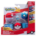 POKEMON Zestaw Clip ‘N’ Go Poké Ball, Dive Ball i PIPLUP s12 JAZWARES PKW3159