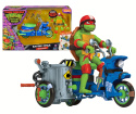 WOJOWNICZE ŻÓŁWIE NINJA Figurka RAPHAEL Pojazd BATTLE CYCLE Motocykl PLAYMATES 83432