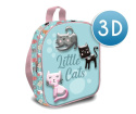 Plecak przedszkolny 3D LITTLE CATS Kotki 30x25x10cm KIDS KL10831