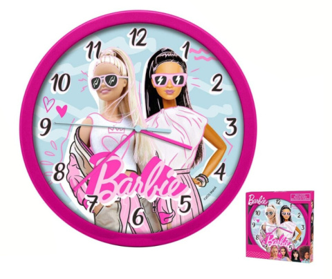 Zegar ścienny BARBIE śr. 24cm dla dzieci KIDS BB00014