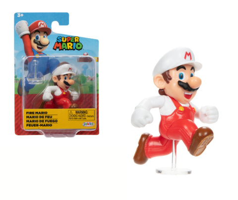 SUPER MARIO Figurka FIRE MARIO 6cm Nintendo s39 JAKKS PACIFIC 41577