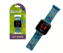 Zegarek cyfrowy LED na rękę LILO & STITCH z kalendarzem dla dzieci KIDS LAS4038KU