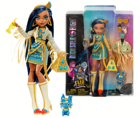 MONSTER HIGH Lalka CLEO DE NILE + akcesoria MATTEL HHK54