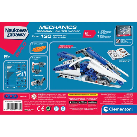 NAUKOWA ZABAWA: Laboratorium Mechaniki Trimaran i Skuter Wodny CLEMENTONI 50063 NAUKOWA ZABAWA: Laboratorium Mechaniki Trimaran i Skuter Wodny CLEMENTONI 50063