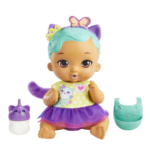 MY GARDEN BABY Lalka KOTEK Karmienie i Przewijanie Fioletowa MATTEL HHL22 MY GARDEN BABY Lalka KOTEK Karmienie i Przewijanie Fioletowa MATTEL HHL22