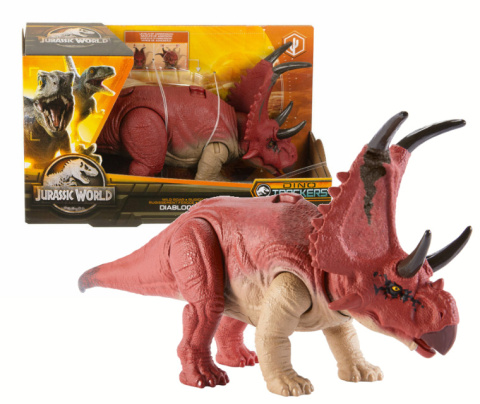 JURASSIC WORLD Figurka Dinozaur DIABLOCERATOPS Groźny Ryk MATTEL HLP16