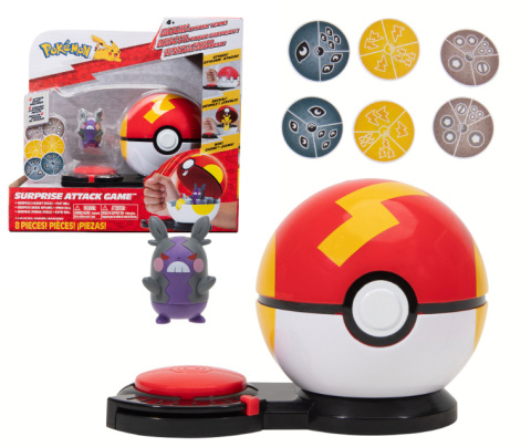 Gra Pokemon SURPRISE ATTACK Morpeko + Fast Ball JAZWARES PKW3168