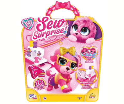 SCRUFF A LUVS Sew Surprise Maskotka PINK + Maszyna do szycia MOOSE 30172