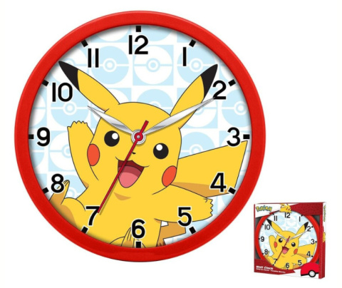 Zegar ścienny POKEMON śr. 24cm dla dzieci KIDS POK3159