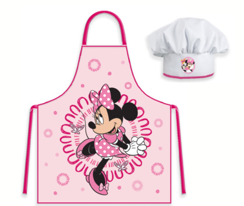 Fartuch kuchenny i czapka MYSZKA MINNIE MOUSE dla dzieci ZORLUTEKS 014350