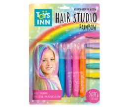 HAIR STUDIO Kolorowa Kreda RAINBOW do włosów 5szt. TOYS INN STN5935