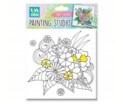 PAINTING STUDIO Zestaw KWIATY Canvas do malowania TOYS INN STN8127