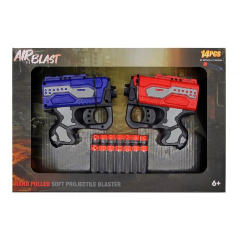 Zestaw AIR BLAST Pistolet zabawkowy na miękkie naboje PIROX JL-SGN212 Zestaw AIR BLAST Pistolet zabawkowy na miękkie naboje PIROX JL-SGN212