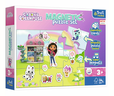 Puzzle Magnetyczne KOCI DOMEK GABI Poznaj Świat Gabi TREFL 93383