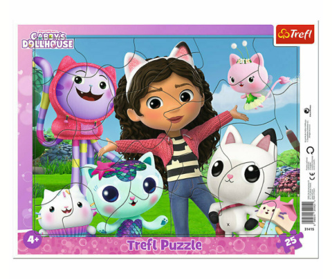 Puzzle Ramkowe KOCI DOMEK GABI 25el. TREFL 31415