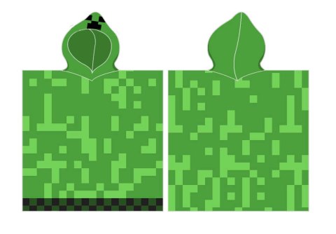 Ponczo Poncho ręcznik MINECRAFT dla dzieci 50x115 kaptur CARBOTEX MC044 Ponczo Poncho ręcznik MINECRAFT dla dzieci 50x115 kaptur CARBOTEX MC044