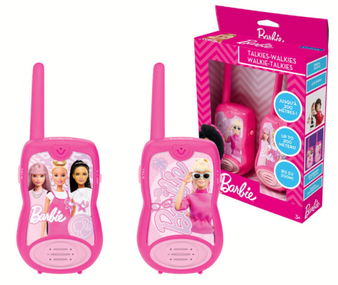 Zestaw Walkie Talkie BARBIE Krótkofalówki 200m LEXIBOOK TW12BB