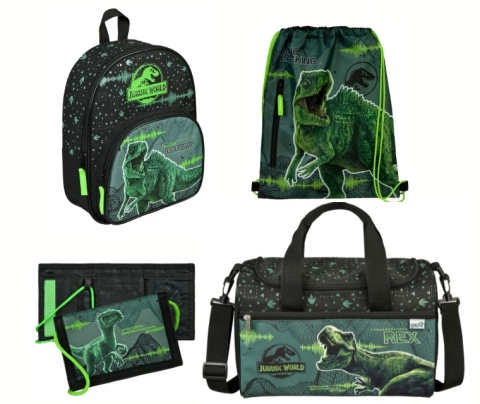 Zestaw JURASSIC WORLD Plecak przedszkolny + Worek + Torba Sportowa + Portfel UNDERCOVER