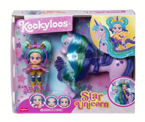 Zestaw Figurka KOOKYLOOS STAR UNICORN Laleczka AURORA + Jednorożec STAR BOX PKLSP104IN120 Zestaw Figurka KOOKYLOOS STAR UNICORN Laleczka AURORA + Jednorożec STAR BOX PKLSP104IN120