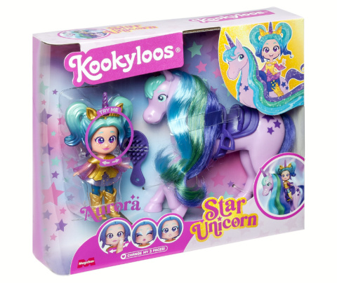Zestaw Figurka KOOKYLOOS STAR UNICORN Laleczka AURORA + Jednorożec STAR BOX PKLSP104IN120 Zestaw Figurka KOOKYLOOS STAR UNICORN Laleczka AURORA + Jednorożec STAR BOX PKLSP104IN120
