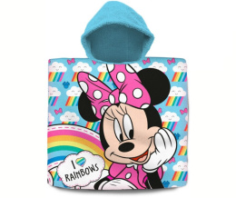 Ponczo Poncho ręcznik MYSZKA MINNIE MOUSE dla dzieci 60x120 kaptur KIDS MN-242P