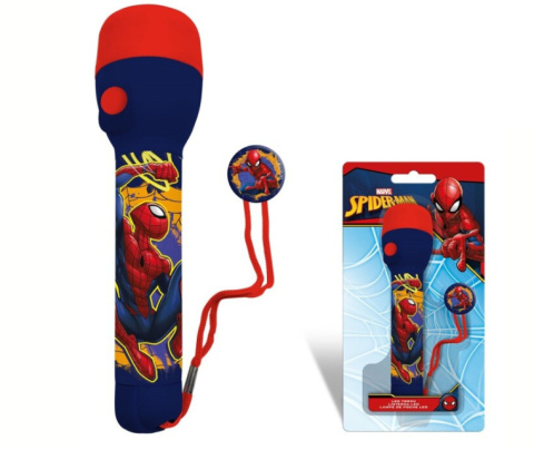 Latarka LED dla dzieci SPIDERMAN 16cm KIDS SP50079