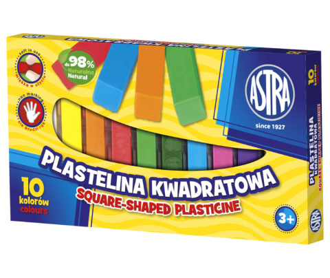 Plastelina Szkolna Kwadratowa 10 Kolorów ASTRA 303115006