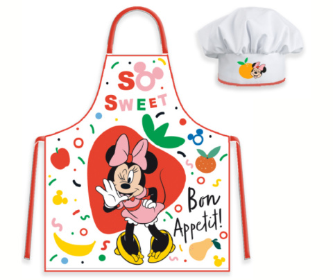 Fartuch kuchenny i czapka MINNIE MOUSE Fartuszek dla dzieci ZORLUTEKS 014343