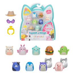 SQUISHMALLOWS Zestaw Figurek SQUISH A LONGS Figurka Niespodzianka 8pak s1 JAZWARES SQAL0021