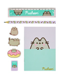 PUSHEEN Zestaw przyborów Notes Piórnik Ołówek Gumki Linijka Temperówka 8el. UNDERCOVER PUSE6423