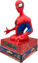 Lampka Nocna 3D SPIDERMAN Budzik Zegar Czas Data KIDS SPD3621