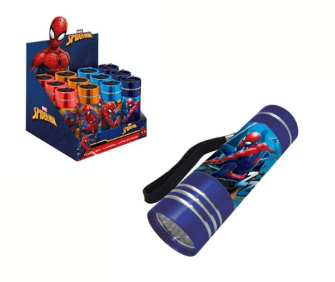 Latarka LED SPIDERMAN 9cm dla dzieci 1szt. KIDS SP50067