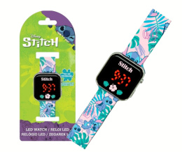 Zegarek cyfrowy LED na rękę STITCH z kalendarzem dla dzieci KIDS LAS4091