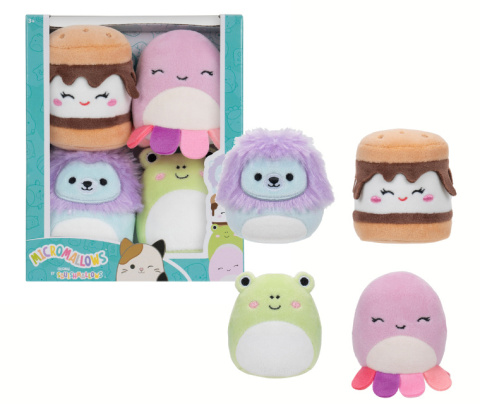 SQUISHMALLOWS MICROMALLOWS Zestaw PLUSZAKI Maskotka 4pak JAZWARES SQMM0005